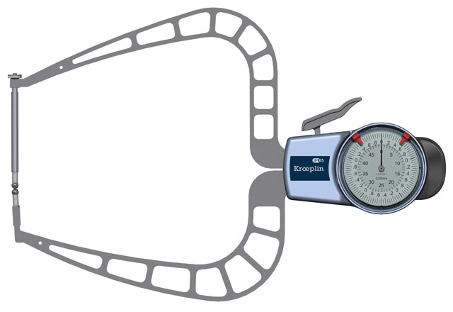 德国KROEPLIN 数显外测卡规  D450B