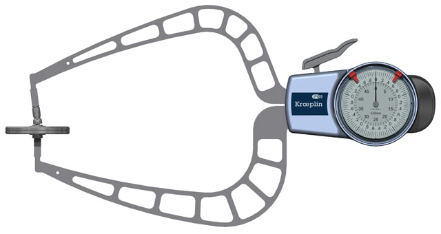 德国KROEPLIN 指针式大型外卡规 D450T