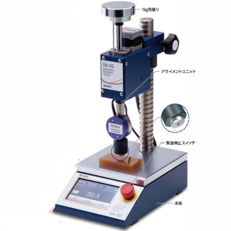 日本TECLOCK得乐自动橡胶/塑料硬度测试仪 GX-02 